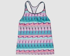 44 Nike Kid's Girl's Blue Clash Racerback Tankini Top Swimwear Size Large