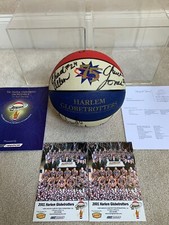 2001 75th Anniversary Harlem Globetrotters Autographed Basketball Plus Booklet