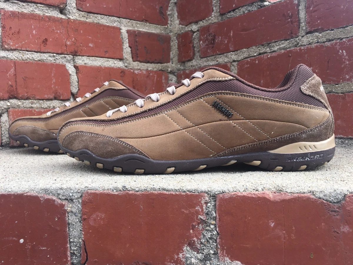 Skechers Urbantrack Imperial Brown Leather Sneaker 46098 Men Size 7.5 Women 9.5