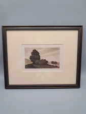 Wood Engraving Print "Ferme' A La Baroche (Alsace)" 10.75"x8.75"