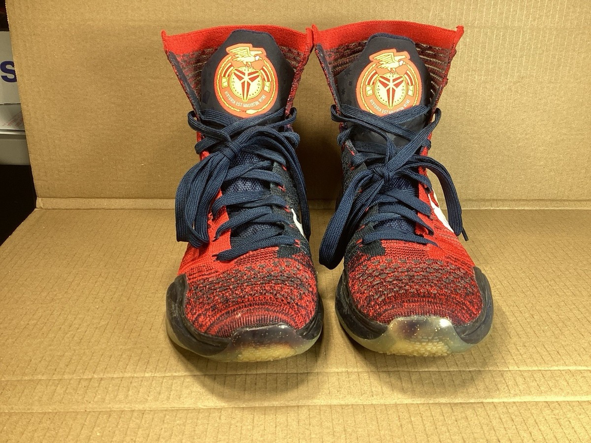 Nike Kobe 10 X Elite High American USA Red Blue Sneakers 718763