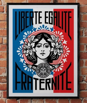 Liberty Equality Fraternity Marianne Vintage French Poster Print 24x36
