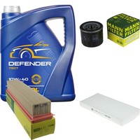 Mann Inspektionspaket 5L Mannol Defender 10W-40 FüR Renault Twingo I 1.2 16V