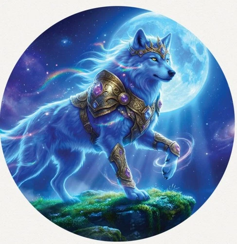 Hayleybug 1/10th oz Wolf of the Blue Flame Silver Round