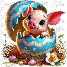 Sublimation Print Easter Egg Pig Ready To Press Heat Transfer Ink Paper