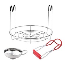 Canning Rack, 3PCS Canning Jar Tongs Stainless Steel Cannings Funnel Jar Lift...