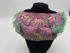 ANTIQUE CHINESE CHILD SILK EMBROIDERED SILVER BELLS DEITIES CHARMS HAT — photo 1