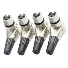 Adjustable Right Angle 3 Pin XLR Female Connector Positions Adapter 4x