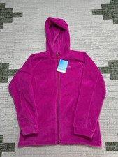 Columbia Benton Hoodie Girls Xl Pink Full Zip Fleece New