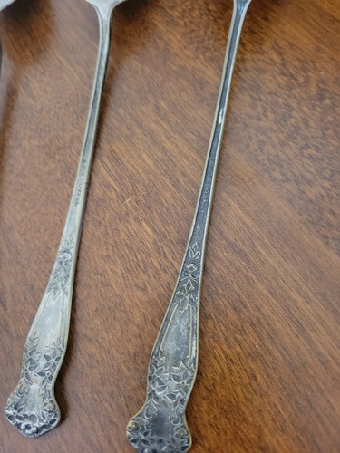 Empire Silver Co 5 Ice tea Spoons flower design - Picture 2 of 3