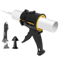  Compact Caulking Gun with Caulking Tools and Caulk Nozzle - No Drip Caulk G...