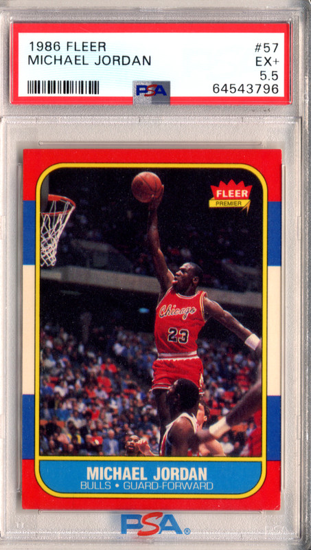 1986-87 Fleer - Michael Jordan #57 RC PSA 5.5 - Great Centering