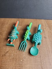 3 Constructive Eating Dinosaurs Utensils Full Set for Toddlers