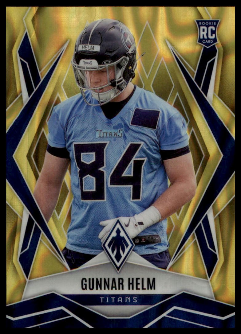 Gunnar Helm Yellow Lava Prizm 2025 Panini Phoenix Tennessee Titans #246