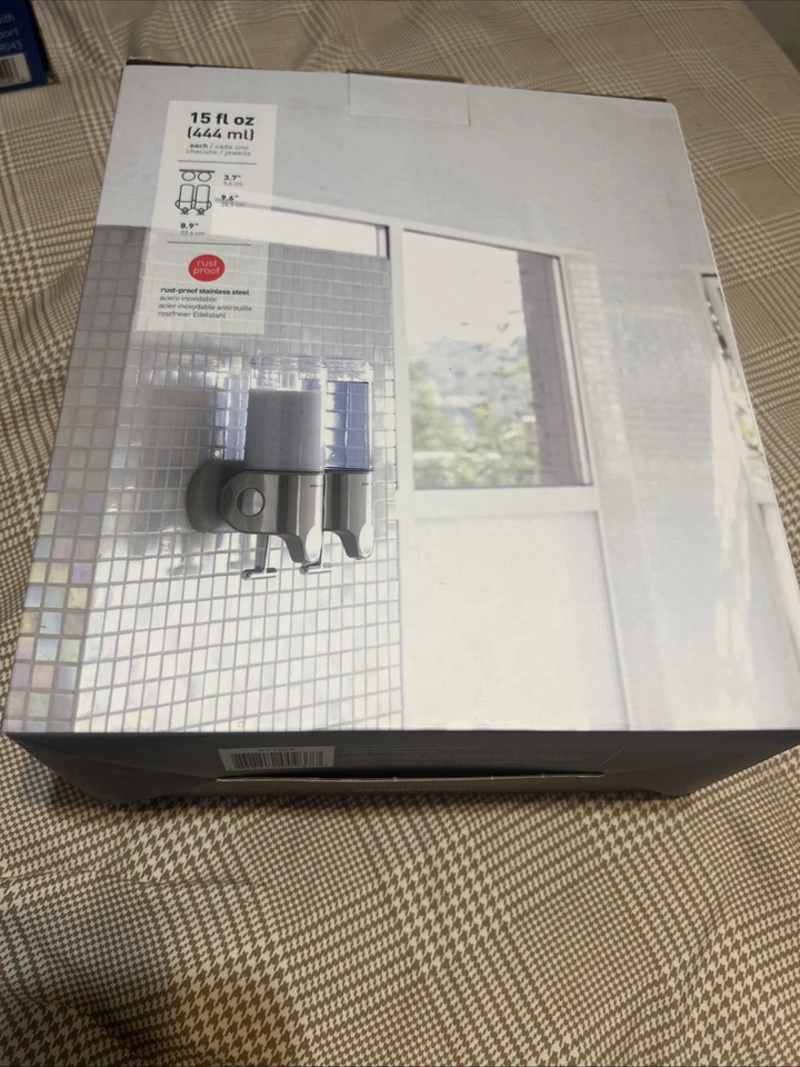 Dispensadores de champú y jabón de montaje en pared Simplehuman (acero inoxidable) - nuevos Foto 2 de 3