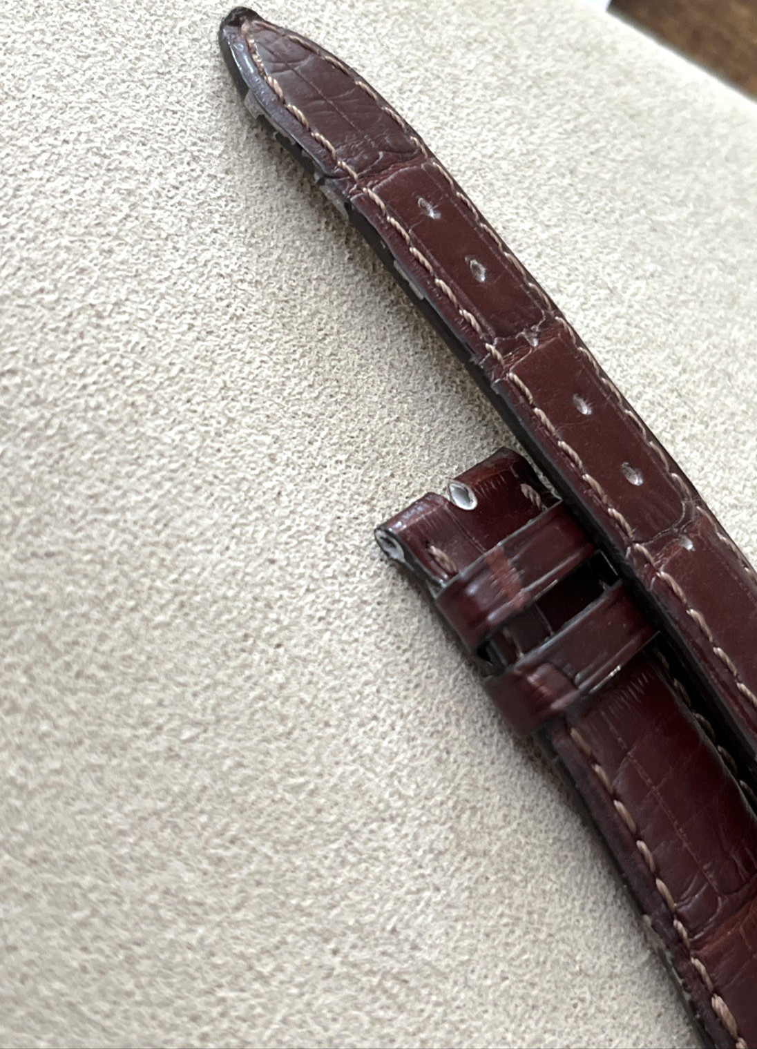 Patek Philippe Geneve Watch Strap 19 x 16 mm Alligator Brown Semi-Matt Authentic image 10