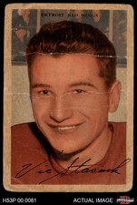1953 Parkhurst #39 Vic Stasiuk Red Wings AUTHENTIC