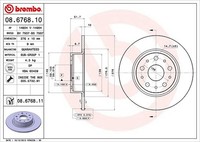 2X Brembo Bremsscheibe Hinterachse U.A. FüR Alfa Romeo, Lancia