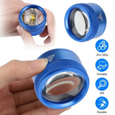 30X40 Magnifying Glass Jewelry Eye Loop Pocket Optical Magnifier Jewelers Repair