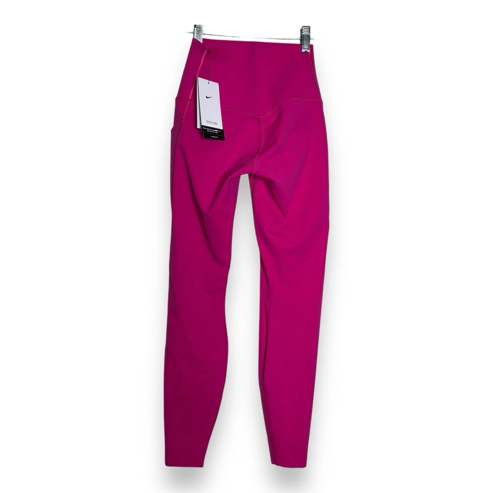 Nike Mujer Leggings Rosa XS Entrenamiento Dri Fit 7/8 Longitud Cintura Alta Nuevo Foto 3 de 4