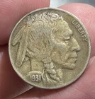 USA KM134 5 Cent 1931s Buffalo Nickel Nice Grade Key Date Rare