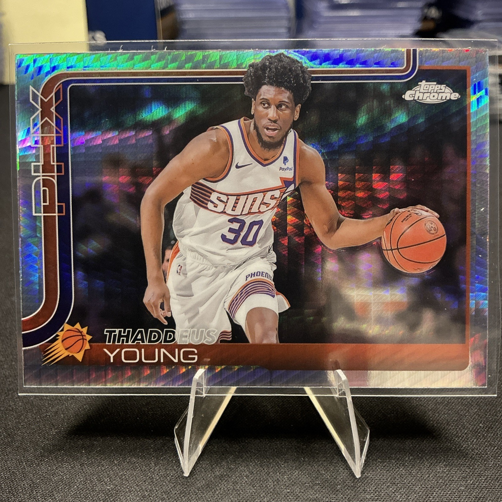 Thaddeus Young 2025-26 Topps Chrome Prism Refractor #135 Phoenix Suns