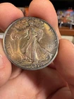 1936 Walking Liberty Half Dollar - Rainbow Toned Gem Brilliant Unc