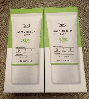 2 Dr.G Green Mild Up Sun+ Mineral Sunscreen SPF 50+ PA++++ 1.69 fl oz Exp 06/28
