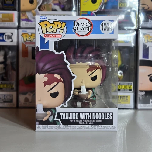 Funko Pop! Demon Slayer - Tanjiro with Noodles #1304 and Pop Protector