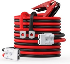 1 Gauge 25Ft Heavy Duty Jumper Cables Quick Connect Booster for Diesel Truck SUV