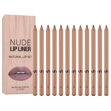 Womens Lip Liner Pencil Set Nude Lip Liner Set 1Set 12Pcs Lip Contour Pencil