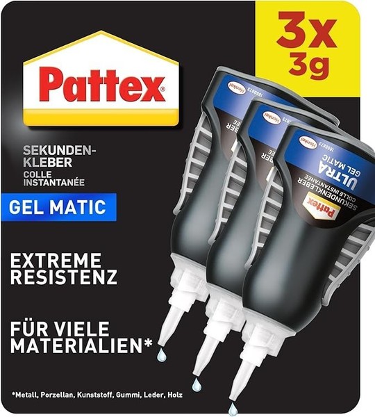 Pattex Sekundenkleber Ultra Gel 3G – Extra Stark & Wasserfest, Flexibel-image