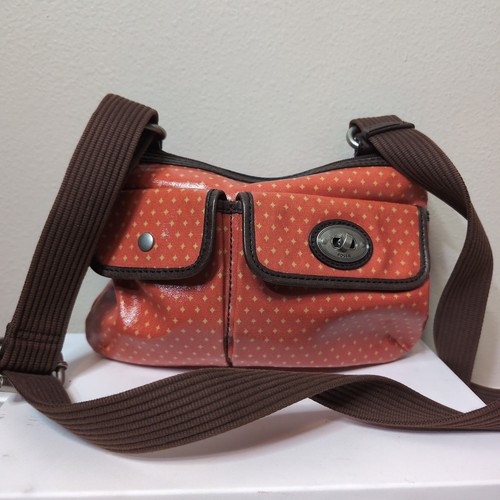 Geometric Print Coated Canvas Shoulder Bag