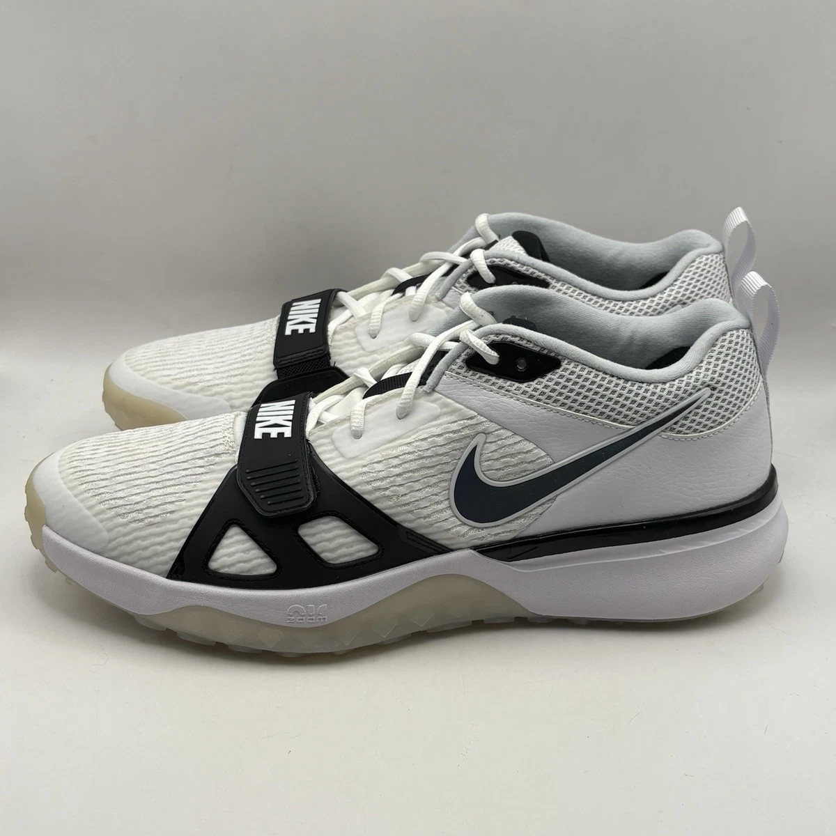 Nike Air Zoom Diamond Elite Turf White Iridescent - Black Outlined