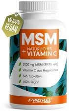 MSM 2000mg pro Tag + natürliches Vitamin C …