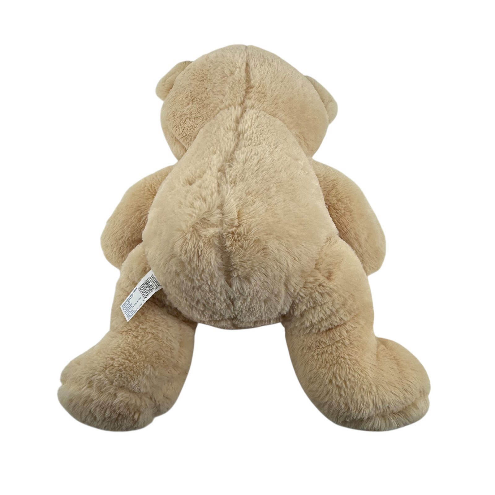 Hugfun International Stuffed Plush Teddy Bear 15" Cream Beige Tan Bow Gift Tag