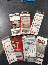 LOT OF 8 - OHIO STATE BUCKEYES 2010-2019 FOOTBALL TICKET STUBS - WISCONSIN