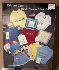 Waste Canvas Made Easy Cross Stitch Pattern Book Leaflet Yvonne M Thorp Designs