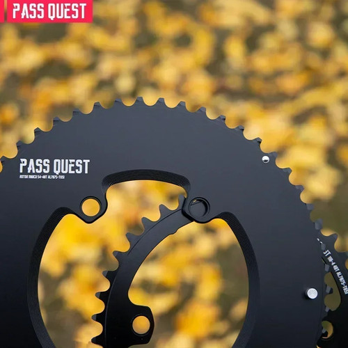 PASS QUEST 110 BCD Double Chainring for ROTOR VEGAST ALDHU Road Bike Crown - Picture 2 of 23