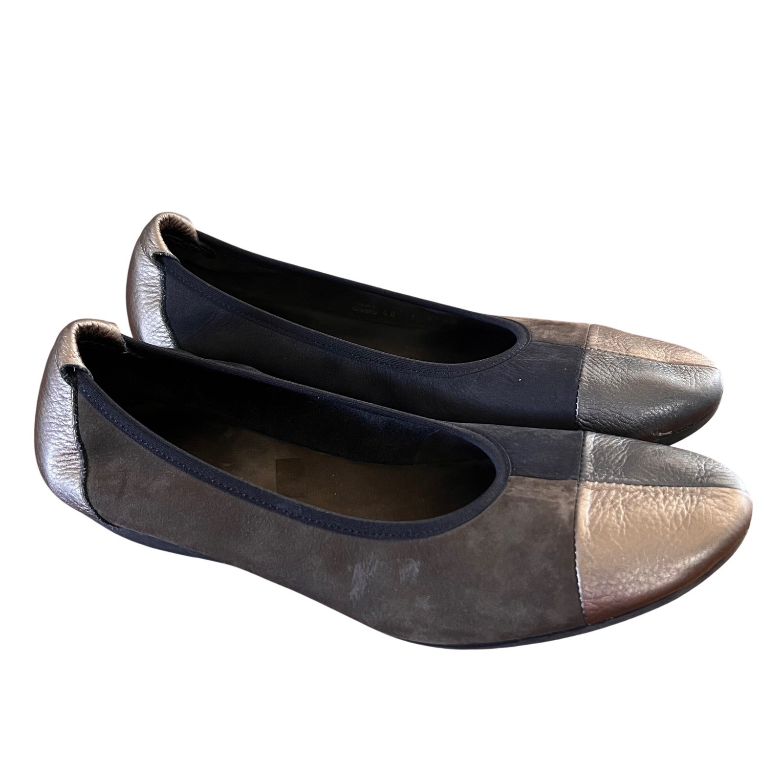 Arche Onyqua Flats Women Leather Suede Slip On Ballet Shoes Size 40 Colorblock