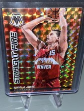 2020-21 Panini Mosaic Straight Fire Prizm Nikola Jokic #9