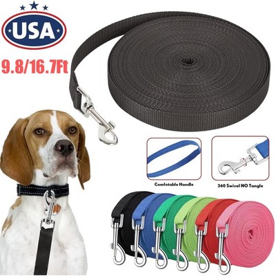 Dog Training Lash Extra Long Line Nylon Leash Yard Outside Puppies Walking USA