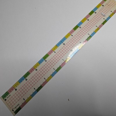 Vtg Graham Color Coded Centering Rule 12'' Picas Inches Typesetting Graphic Art