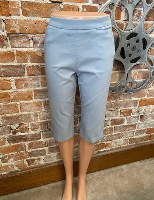 Susan Graver Grey XXS Ultra Stretch Pull-on Pedal Pushers with Pockets New