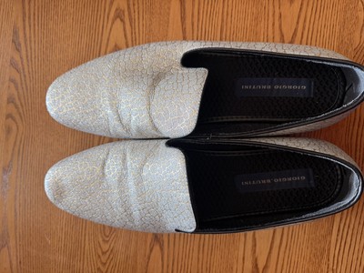 Giorgio Brutini Mens Silver/Gold Slip On Shiny Dress Shoes  display picture 1