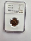 1944 S MS66 RD LINCOLN WHEAT PENNY/CENT GRADED NGC 1C S MINT COPPER COIN