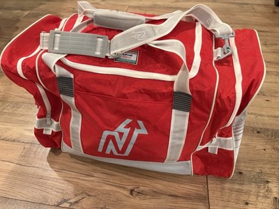 Nordica Play Line Vintage 80s XL 70L Ski Duffle Travel Bag Red White Gray RARE