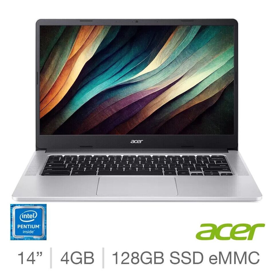 Acer Chromebook 314, 14 Inch, Intel Pentium Silver N5030, 4GB RAM, 128GB eMMC