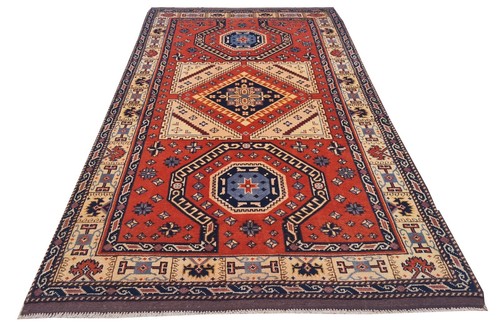 Amazing Hand Knotted Vintage Bulgaria Wool Area Rug 6 x 4 Ft (975 Ger-4) - Picture 2 of 9