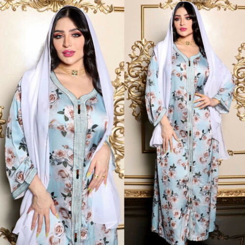 Ramadan Women Muslim Abaya Kaftan Long Maxi Dress Party Abaya Islamic Arab Gown - Picture 108 of 376